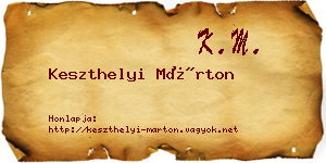 Keszthelyi Márton névjegykártya